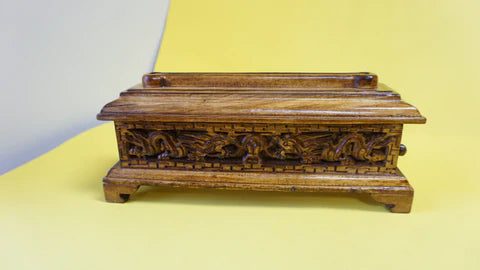 Small Classic Auspicious Wooden Incense Burner