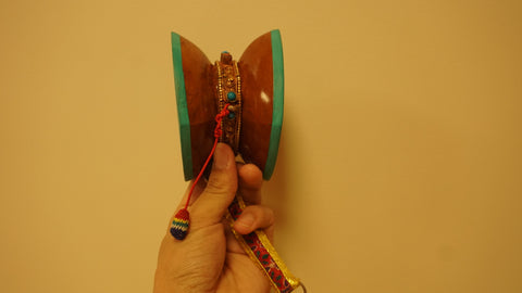 Large Fine Tibetan Buddhist Damaru