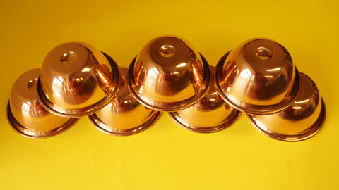 7pcs of Tibetian Buddhist Offering Water Bowl Divine Copper Ritual Container Bowls