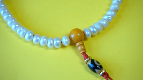 Large White Coral Mala Bead