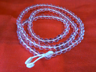 Large Transparent Smooth Glass Mala