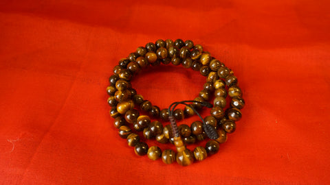 Large Light Brownish Smooth Glass Mala