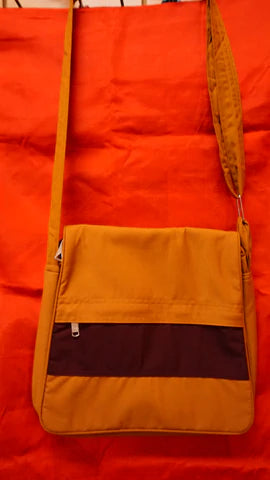 Large Gold and Maroon Bag
