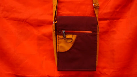 Medium Gold and Maroon Bag
