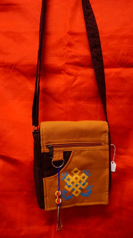 Decorated Gold and Maroon Bag