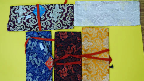 Large Tibetan traditional book cover