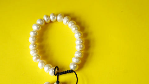 Adjustable White Bamboo Coral Smooth Round Beads