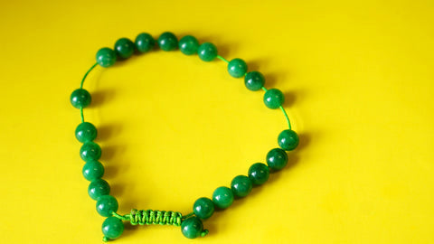Adjustable Green Jade Wrist Mala
