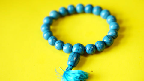 Stretchable Blue Stone Wrist Mala