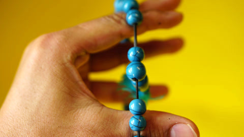 Stretchable Blue Stone Wrist Mala