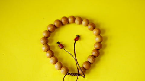 Adjustable Yellow Sandelwood Wrist mala