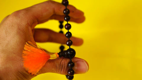 Small beads stretchable Dark-Red Wooden Wrist Mala