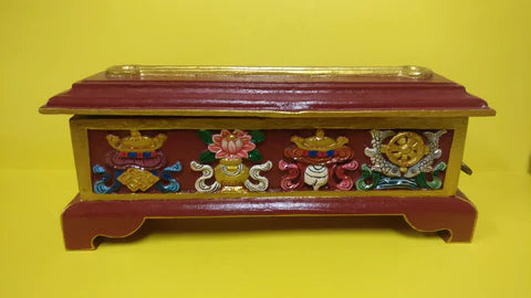Colorful auspicious wooden incense burner