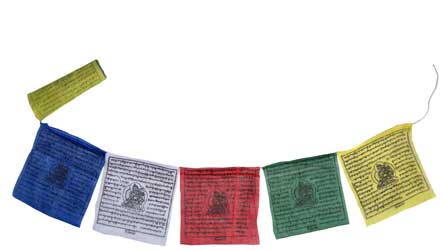 Medium Buddhist Windhorse Prayer Flag