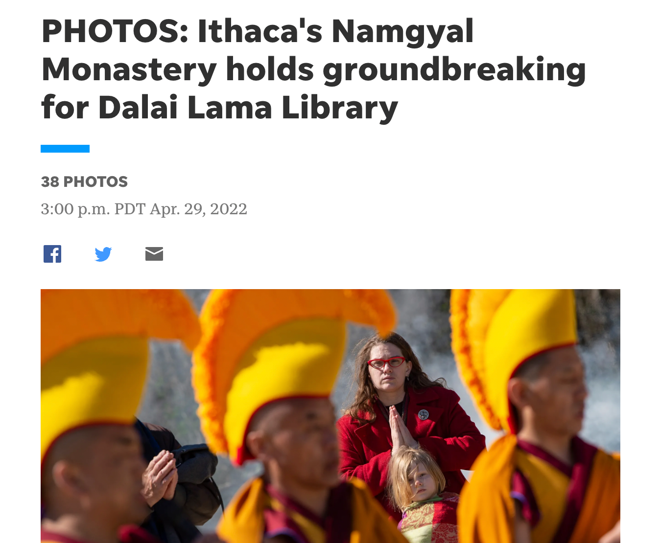 PHOTOS: Ithaca's Namgyal Monastery holds groundbreaking for Dalai Lama Library / ITHACA JOURNAL