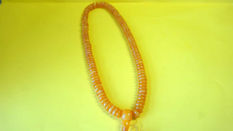 Disc-shaped Gold Mala bead