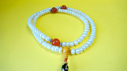 Large White Coral Mala Bead