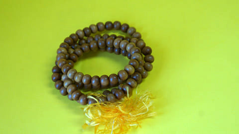 Yellow Sandelwood Mala Beads