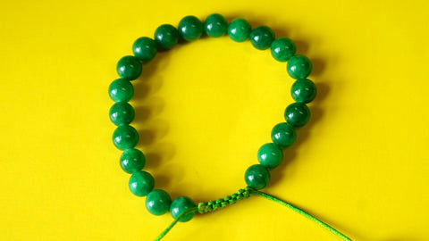 Adjustable Green Jade Wrist Mala