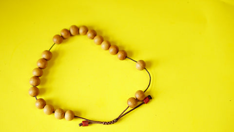 Adjustable Yellow Sandelwood Wrist mala